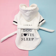 Load image into Gallery viewer, Pet Bathrobe Coral Cashmere Thickened Pet Hoodie Nightgown Pajama Dog Bathrobe Super Absorbent Towel for puppy Dogs Cats