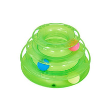 Load image into Gallery viewer, Three Levels pet cat toy Tower Tracks Disc cat Intelligence Amusement triple pay disc cat toys ball Training Amusement plate