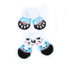 Load image into Gallery viewer, 4pcs/Set Cute Puppy Dog Knit Socks Small Dogs Cotton Anti-Slip Cat Shoes For Autumn Winter Indoor Wear Slip On Paw Protector