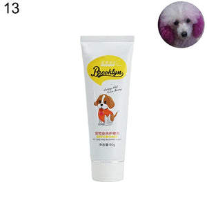 80g Pet Dog Cats Animals Hair Bright Coloring Dyestuffs Dyeing Pigment Agent Supplies Safe Dog Accessories