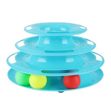 Load image into Gallery viewer, Funny Pet Toys Cat Crazy Ball Disk Interactive Amusement Plate Play Disc Trilaminar Turntable Cat Toy Z