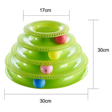 Load image into Gallery viewer, Funny Pet Toys Cat Crazy Ball Disk Interactive Amusement Plate Play Disc Trilaminar Turntable Cat Toy Z