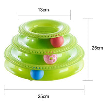 Load image into Gallery viewer, Funny Pet Toys Cat Crazy Ball Disk Interactive Amusement Plate Play Disc Trilaminar Turntable Cat Toy Z