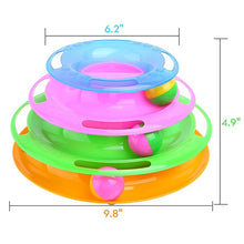 Load image into Gallery viewer, Funny Pet Toys Cat Crazy Ball Disk Interactive Amusement Plate Play Disc Trilaminar Turntable Cat Toy Z