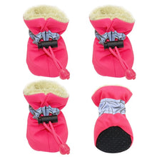 Load image into Gallery viewer, 4pcs Waterproof Winter Pet Dog Shoes Anti-slip Rain Snow Boots Footwear Thick Warm For  Small Cats Dogs Puppy Dog Socks Booties