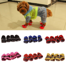 Load image into Gallery viewer, 4Pcs/set Pet Dogs Winter Shoes Rain Snow Waterproof Booties Socks Rubber Anti-slip Shoes For Small Dog Puppies Footwear Cachorro