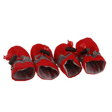 Load image into Gallery viewer, 4Pcs/set Pet Dogs Winter Shoes Rain Snow Waterproof Booties Socks Rubber Anti-slip Shoes For Small Dog Puppies Footwear Cachorro