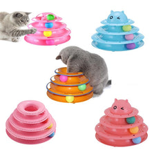 Load image into Gallery viewer, Funny Cat Pet Toy Cat Toys Intelligence Triple Play Disc Cat Toy Balls Cat Crazy Ball Disk Interactive Toy for IQ Traning