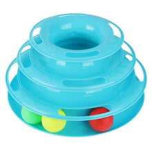 Load image into Gallery viewer, Funny Cat Pet Toy Cat Toys Intelligence Triple Play Disc Cat Toy Balls Cat Crazy Ball Disk Interactive Toy for IQ Traning