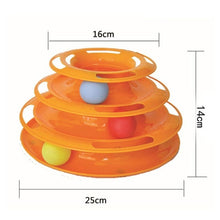 Load image into Gallery viewer, Funny Cat Pet Toy Cat Toys Intelligence Triple Play Disc Cat Toy Balls Cat Crazy Ball Disk Interactive Toy for IQ Traning