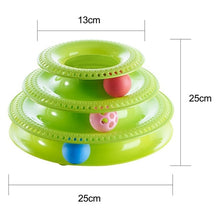 Load image into Gallery viewer, Funny Cat Pet Toy Cat Toys Intelligence Triple Play Disc Cat Toy Balls Cat Crazy Ball Disk Interactive Toy for IQ Traning