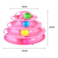 Load image into Gallery viewer, Funny Cat Pet Toy Cat Toys Intelligence Triple Play Disc Cat Toy Balls Cat Crazy Ball Disk Interactive Toy for IQ Traning