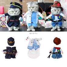 Load image into Gallery viewer, Funny Pet Costume Dog Cat Costume Clothes Dress Apparel Doctor Policeman Cowboy