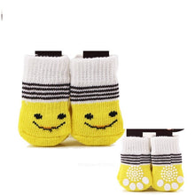 Load image into Gallery viewer, Lovely Pet Socks Antiskid Teddy Dog Socks Panda 4Pcs Pet Knits Socks Anti Slip Skid Bottom